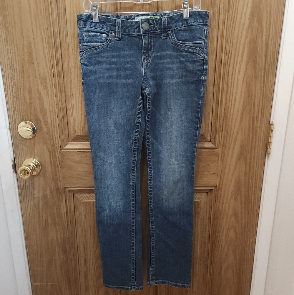 Aeropostale Women's Straight Leg Blue Jeans
